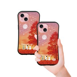 グリップケース iPhoneケース【ほのぼのうさぎ（Evening Moon autumn