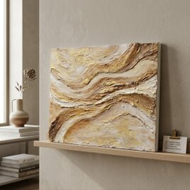 永遠の夏空と、きらめく波の記憶】海 油絵 原画 ミニ絵画 立体アート