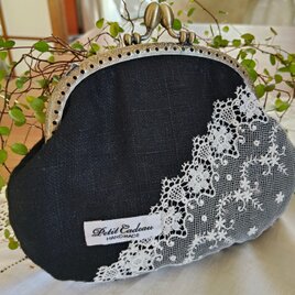 アンティーク*手刺繍*モノグラム*リネン*リバティ*トートバッグ