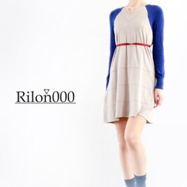 ≪リメイク１点物≫ニット袖切り替えワンピース：M Size