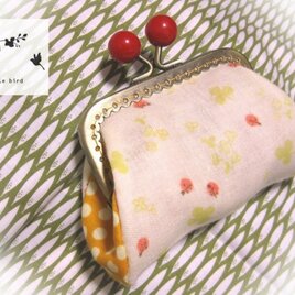 がま口　＊てんとう虫とクローバー＊