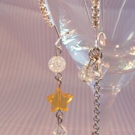 スターピアス（シトリン）天然石パワーストーン