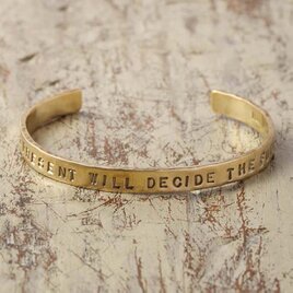 真鍮メッセージバングル B　★お好きな言葉を刻印いたします