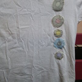オーダーいただきましたレコードワッペンたくさんTシャツの画像
