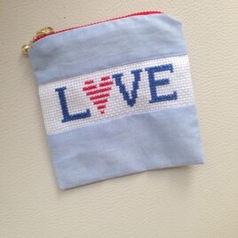 ミニミニLOVEポーチ（ファスナー付き）