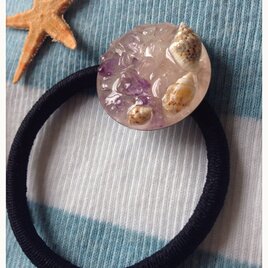 海のキラキラヘアゴム