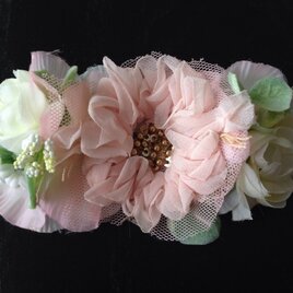 フラワーバレッタ（ピンク）