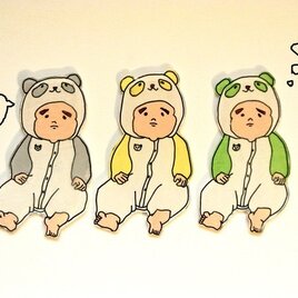 obaby パンダブローチ