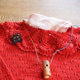 厄除け鬼のブローチ　ヒゲオニ