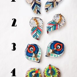 featherピアス/イヤリング☆羽のピアス