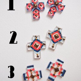 オルテガ柄ピアス/イヤリングの画像
