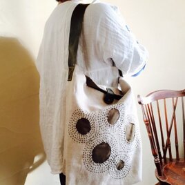 刺し子バッグ　「冬木」