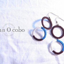 cruinn-12　秋の三色リングピアス