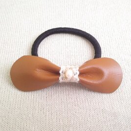 〜一点物〜淡水パール本革へアゴム～