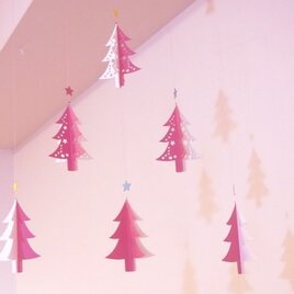 モビール　- クリスマス・ツリー（pink） -の画像