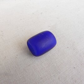 「素」シンプルなガラスの帯留め　藍色