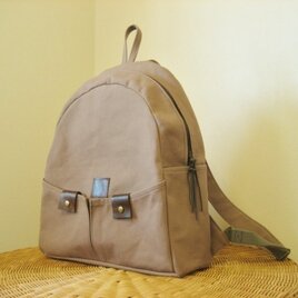 「f様専用」　帆布のリュック『ミルクココア』