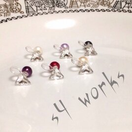 s4-14 Swarovski & Cotton pearlの画像