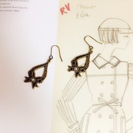 “vintage classical ribbonピアス”の画像