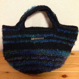 Y様リクエスト☆ブルーミックスモヘヤ × チャコールグレー