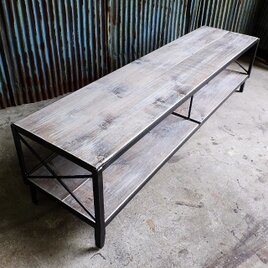 アイアン・ウッド　ビンテージホワイト　テレビボード