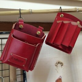 ウォッシュ加工本革レザーヌメ高級キャメルシザーケース | iichi