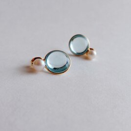 2way pearl ＋ glass - aqua blueの画像