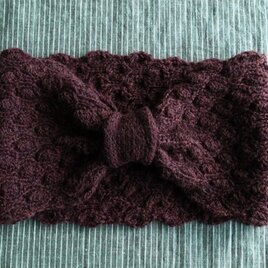 ウールニットのヘアバンド