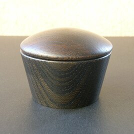 小さな蓋物”マフィン”／ブラック