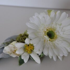 ガーベラのナチュラル髪飾り