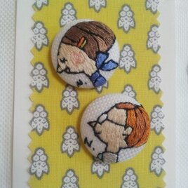 御夫婦(クルミ釦２個組)