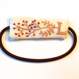 刺繍ヘアゴム・L