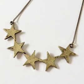 5 stars necklace (gold)の画像