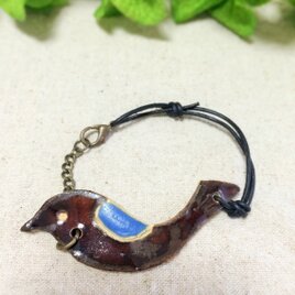 陶のブレスレット☆ことり