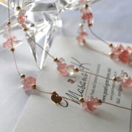 Cherry Quartz Long Necklaceの画像