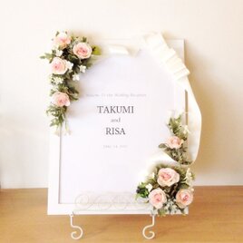 送料無料 A3 ウェルカムボード Garden Pink