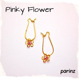Pinky Flower ピアスの画像