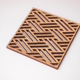 日本文様　コースター　菱