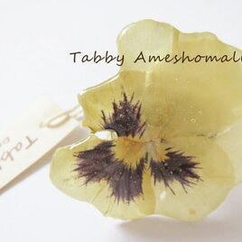 【一点のみ】本物のパンジーの指輪 リアルフラワーリング