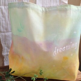 ペイントオーガニックトートバッグ「dreaming」の画像