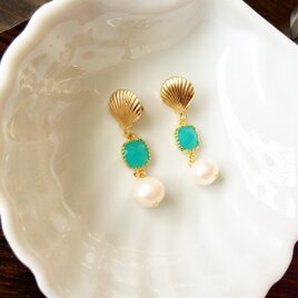 K14GF mermaid earrings...❤︎の画像