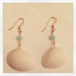 K14GF shell earrings...❤︎の画像