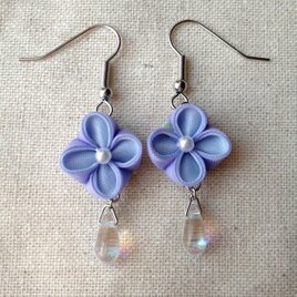 あじさいのピアス～雨輝uki（ブルー）