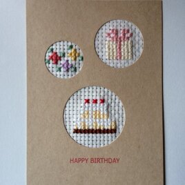 BIRTHDAYカード/イチゴ/beige