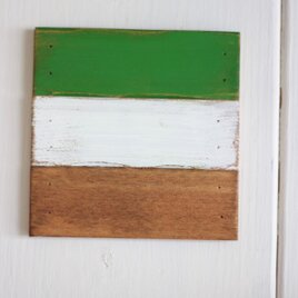 木製コースター No.022(グリーン ホワイト ナチュラル)の画像