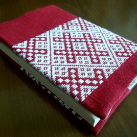 こぎん刺し　ブックカバー　あずみ野木綿⑦