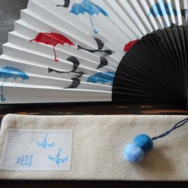 【sale】京扇子  雨あがり（ケース付）の画像