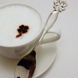 銀のティースプーン【四つ葉のクローバー】