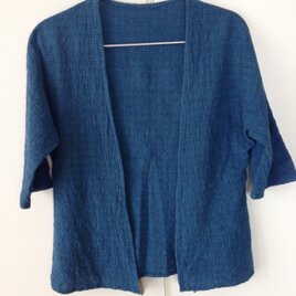 オーガニックコットンシルクちりめん　カーディガン2L