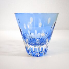 切子グラス プルメリア（青）の画像